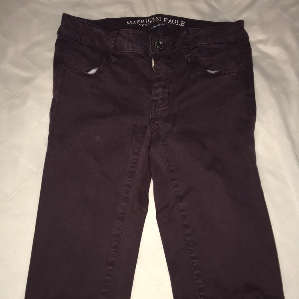 American Eagle Purple Jeggings Size 0 Long